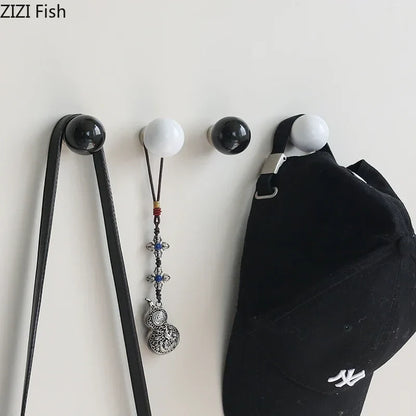 DecorBites™ Ceramic Magnetic Wall Hook Clothing Rack