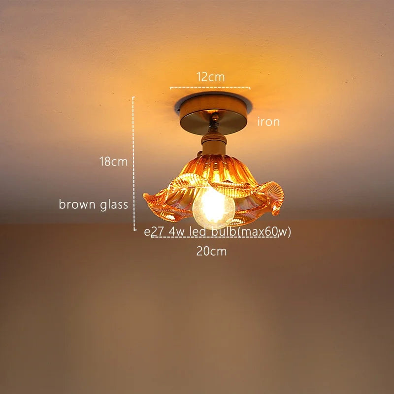 Lámpara colgante de cristal con rayas verdes DecorBites™ para decoración del hogar e iluminación de cocina