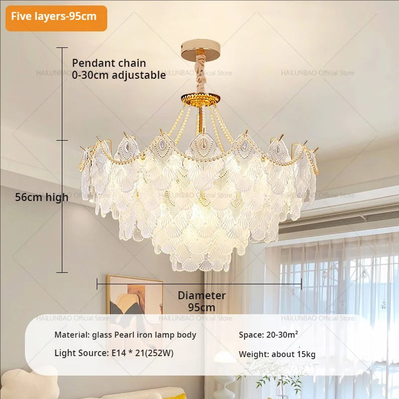 DecorBites™ Crystal Chandelier: Luxury Living Room Lighting for Elegant Home Decor