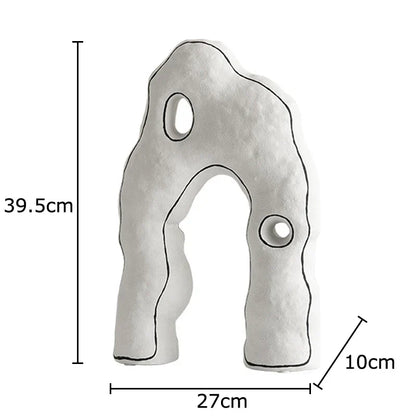 مزهرية سيراميك هندسية من DecorBites™ - زخارف تجريدية، ديكور منزلي