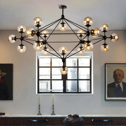 DecorBites™ Glass Bean Industrial Pendant Light for Living Room Bedroom Loft