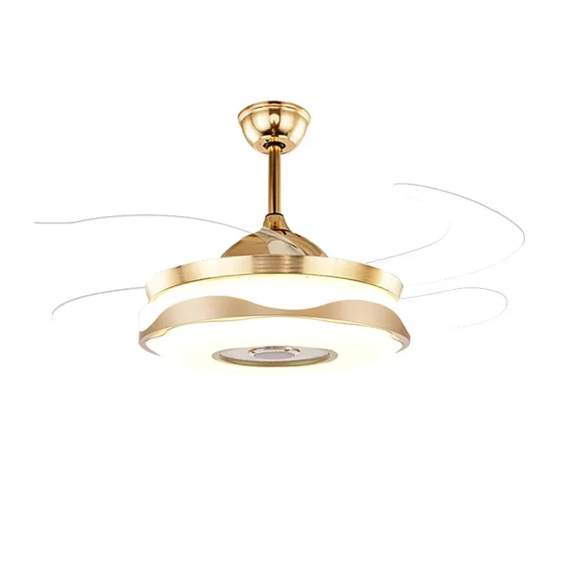 DecorBites™ 42" Gold Bluetooth Ceiling Fan Light with Remote & RGB Color Control