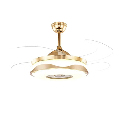 DecorBites™ 42" Gold Bluetooth Ceiling Fan Light with Remote & RGB Color Control