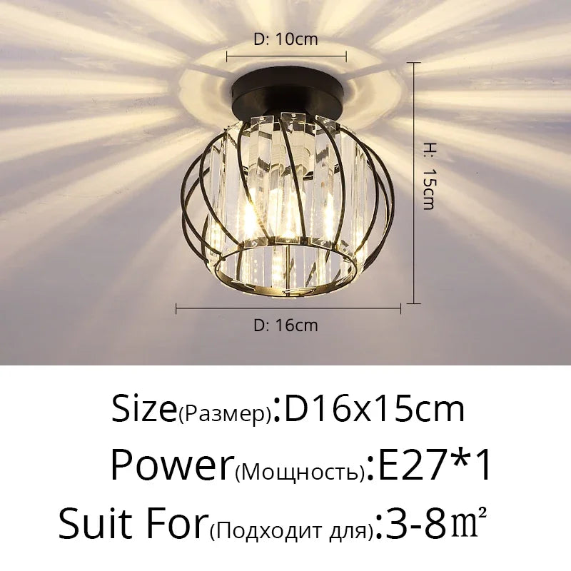 Lámpara de araña LED de cristal DecorBites™ para iluminación moderna de salas de estar, estudios y pasillos