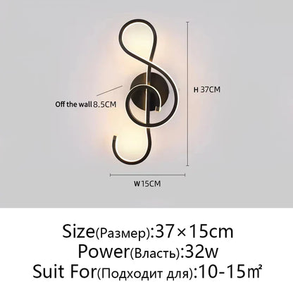 DecorBites™ LED Wall Lamps Modern Minimalist Bedroom Living Room Lighting Black White