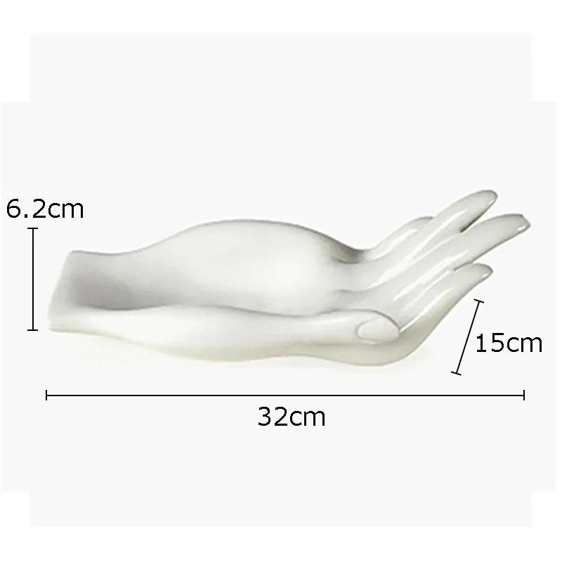 DecorBites™ Hand Palm Ceramic Fruit Plate Tray Home Decor