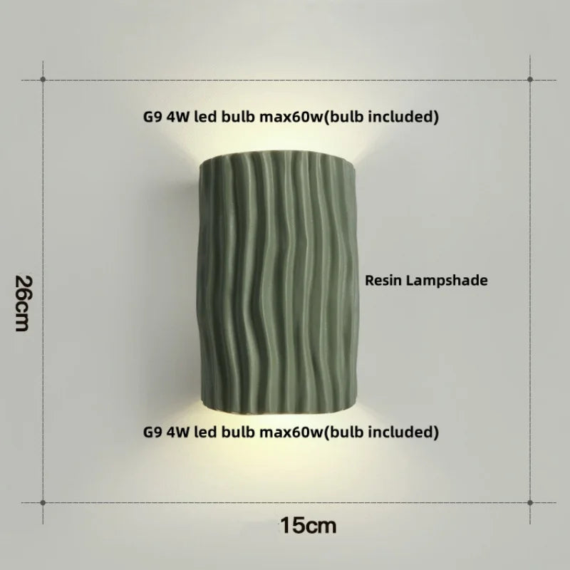 DecorBites™ Double LED Wall Lamp Sconce Modern Resin Bathroom Mirror Light