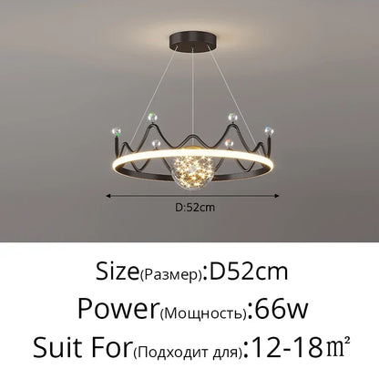DecorBites™ LED Gypsophila Chandelier for Modern Living Room Decor - Crown Ceiling Pendant Light
