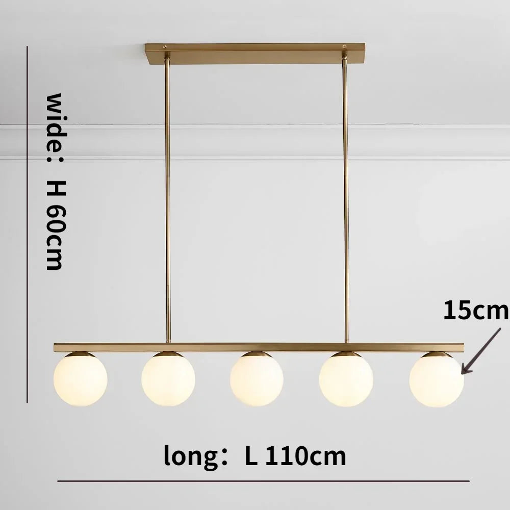ثريا LED زجاجية بتصميم كرة ديكور بايتس™، مصباح معلق بتصميم نورديك عصري