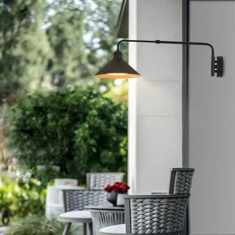 مصباح حائطي صناعي تلسكوبي من DecorBites™‎ بذراع متأرجحة للمساحات المعيشية المزخرفة