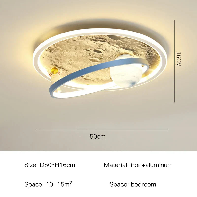 Blue Pink Moon Ceiling Light