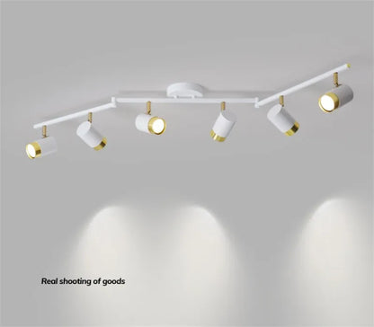 DecorBites™ Ceiling Chandelier Black White LED Spotlight for Living Room Bedroom Dining