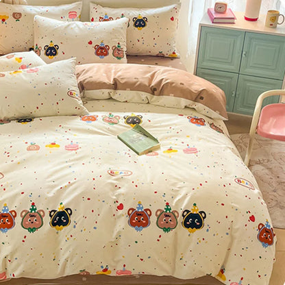 DecorBites™ Cartoon Printed Cotton Duvet Cover for Kids & Teens Beddings