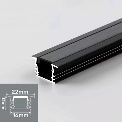 DecorBites™ LED Aluminum Profile Recessed U/YW-Shape Hidden Channel Milky Cover Bar Strip Light