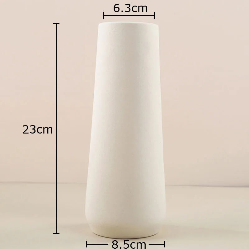 DecorBites™ Gradient Ceramic Vase Cylinder Desk Decoration Floral Vases Modern Room Decor