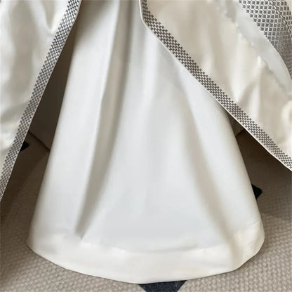 DecorBites™ 1000TC Egyptian Cotton Embroidered Bedding Set, Queen King Size Duvet Cover Set