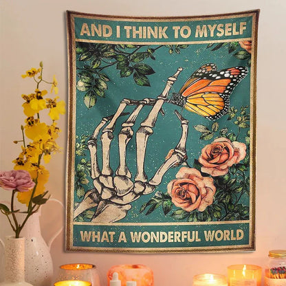 Decobites Skeleton Hand Tapestry Wall Hanging for Psychedelic Aesthetic Bedroom Decor