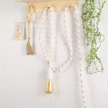 DecorBites™ Hemp Rope LED Pendant Lamp with E27 Base for Boho Industrial Farmhouse Decor
