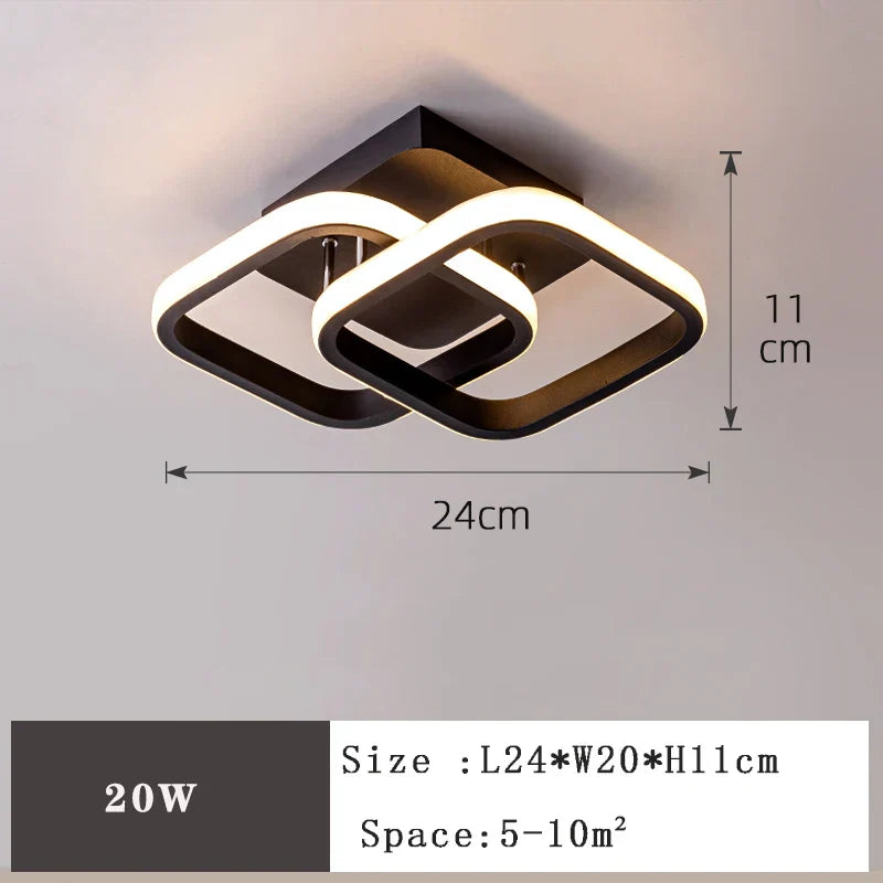 DecorBites™ LED Ceiling Lamp: Modern Indoor Lighting Fixture, 36W 32W 20W, Bedroom Corridor Balcony Foyer