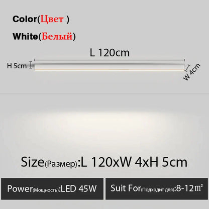 Lámpara de techo lineal LED DecorBites™ para sala de estar, comedor y dormitorio - Diseño minimalista