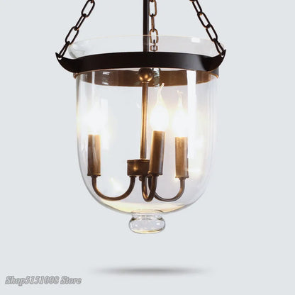 DecorBites™ Glass Bucket Pendant Light: Retro LED Dining Room Fixture