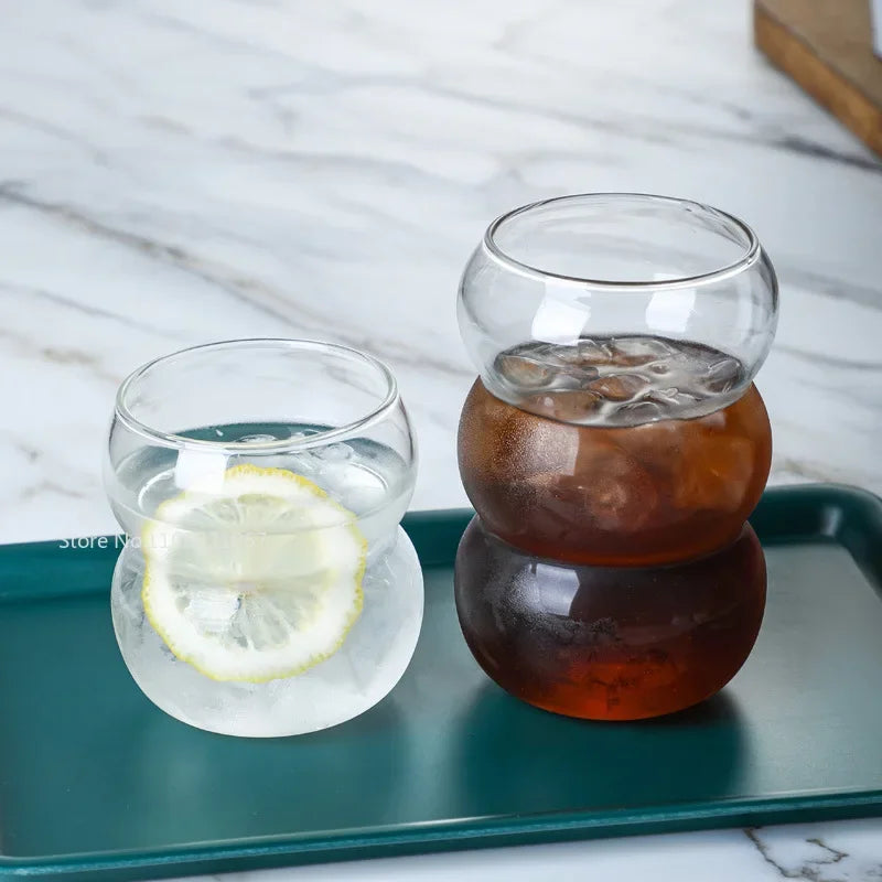 DecorBites™ Glass Cold Brew Coffee Cup Heat-resistant Milk Latte Bubble Water Breakfast