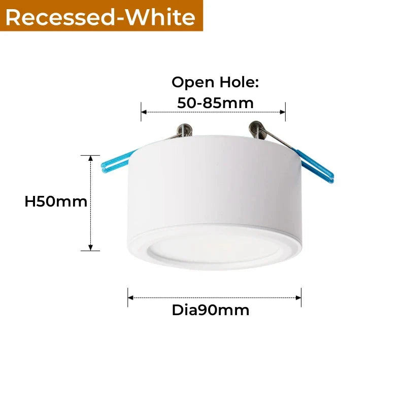 DecorBites™ Antique Gold LED Ceiling Downlights for Retro Home Lighting