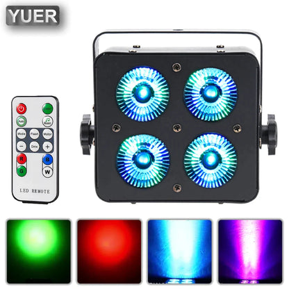 Decorbites™ Luz LED Flat Par 4X10W RGBW para Iluminación de Fiestas, Bodas y Escenarios
