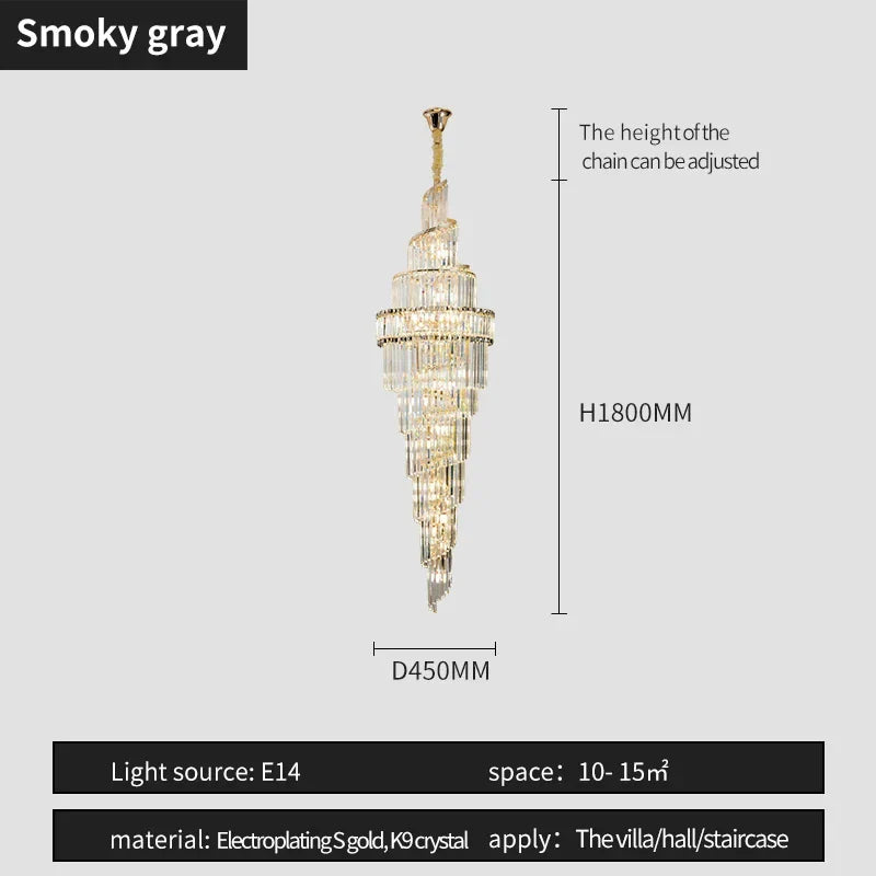 DecorBites™ K9 Deluxe Crystal Pendant Chandelier: Dazzling LED Ceiling Light for Modern Elegance