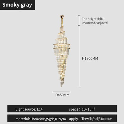 DecorBites™ K9 Deluxe Crystal Pendant Chandelier: Dazzling LED Ceiling Light for Modern Elegance