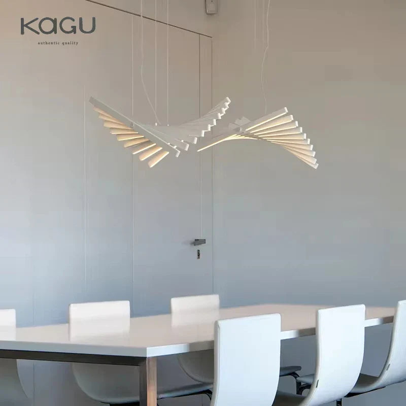 Lámpara colgante LED DecorBites™ con diseño de espina de pescado para decoración nórdica moderna