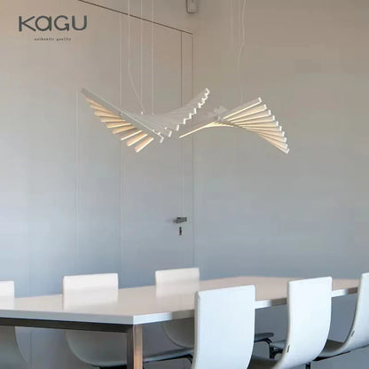 Lámpara colgante LED DecorBites™ con diseño de espina de pescado para decoración nórdica moderna