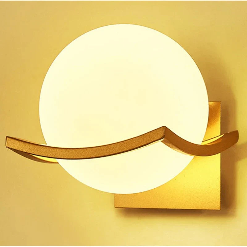 Lámpara de pared de bola de vidrio oro Decorbites™ para decoración de iluminación interior moderna
