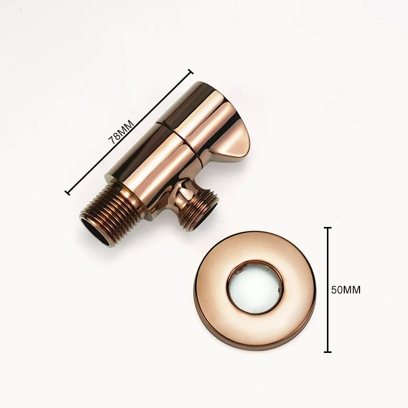 DecorBites™ Brass Triangle Valve Black Hot Cold Water Angle Faucet