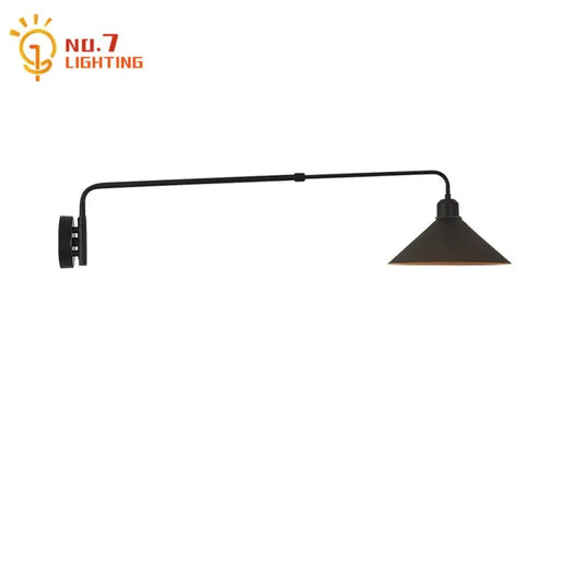 DecorBites™ Industrial Telescopic Swing Arm Wall Lamp for Decorative Living Spaces