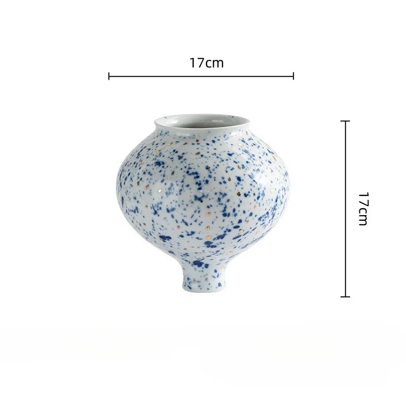 DecorBites™ Chinese Retro Ceramic Vase Flower Arrangement Handmade Home Decor
