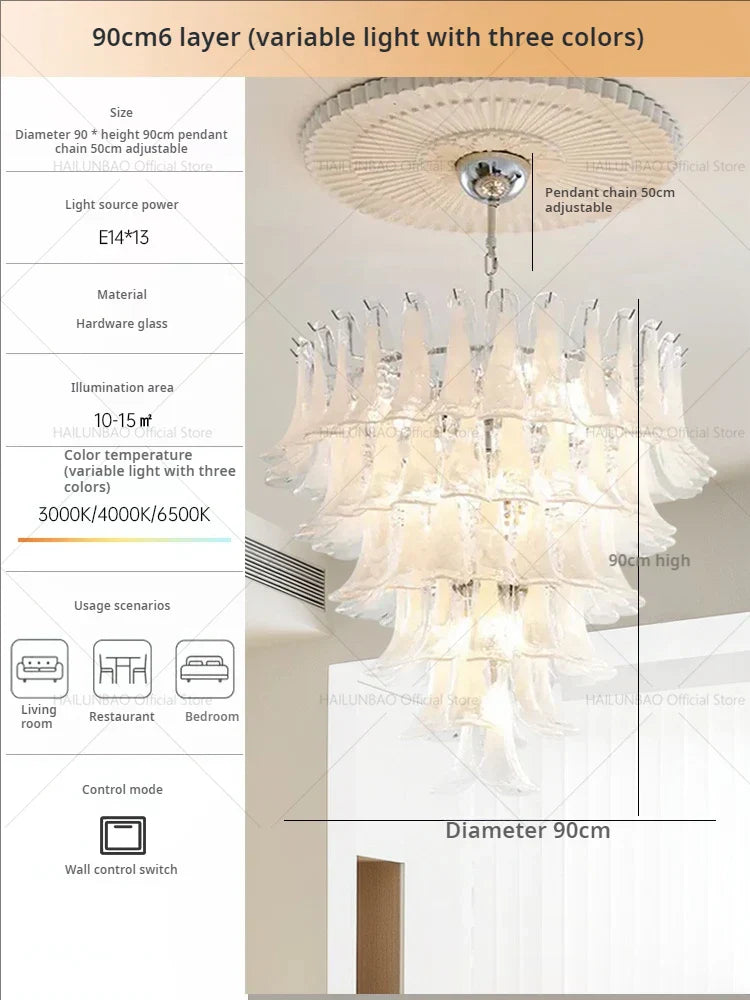 DecorBites™ Elegant Crystal Chandelier for Duplex Apartment & Villa Staircase
