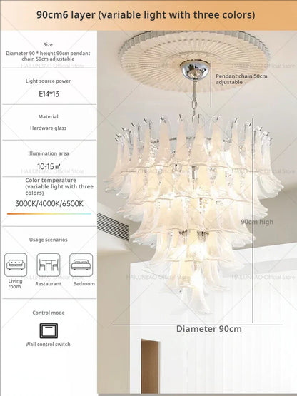 DecorBites™ Elegant Crystal Chandelier for Duplex Apartment & Villa Staircase