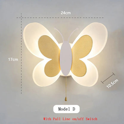 DecorBites™ Butterfly Wall Lamp: Charming LED Light for Kids' Bedroom and Nursery