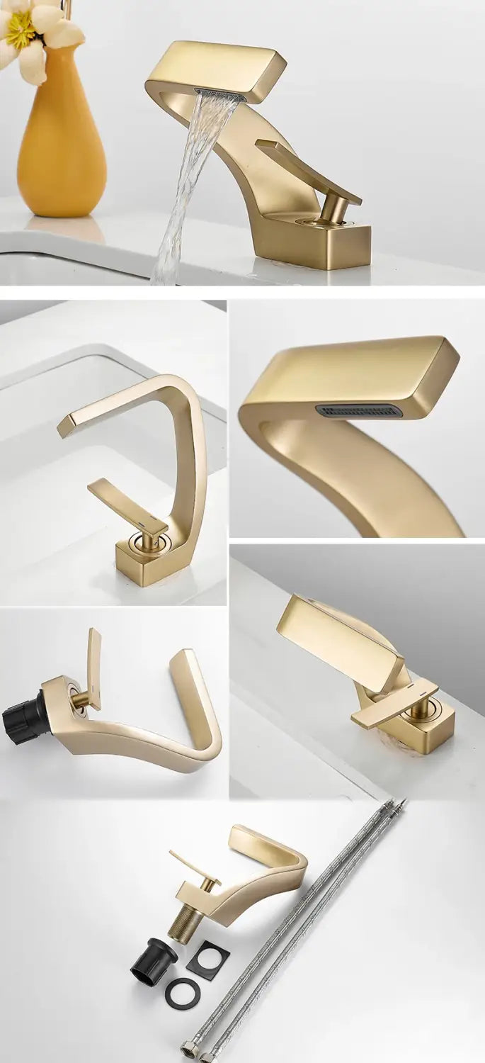 DecorBites™ Modern Black Bathroom Sink Faucet