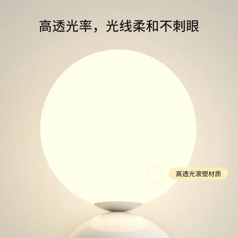 DecorBites™ LED Wall Light Red Green White Metal Kids Room Lamp White Acrylic Ball