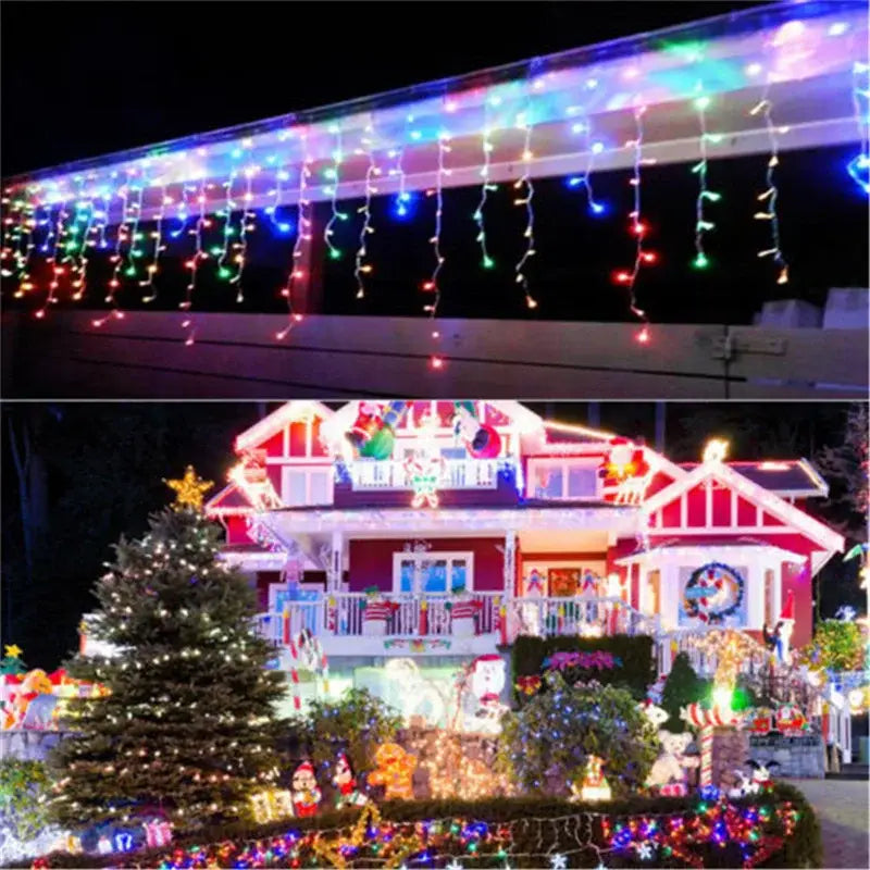DecorBites™ Outdoor Christmas Waterfall Lights 5M Curtain String