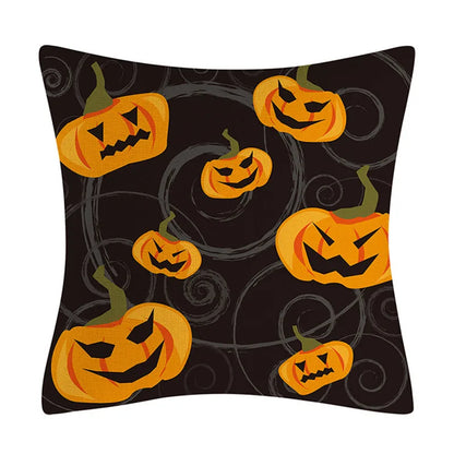 DecorBites™ Halloween Linen Cushion Cover for Living Room Decor and Sofa - Trick or Treat