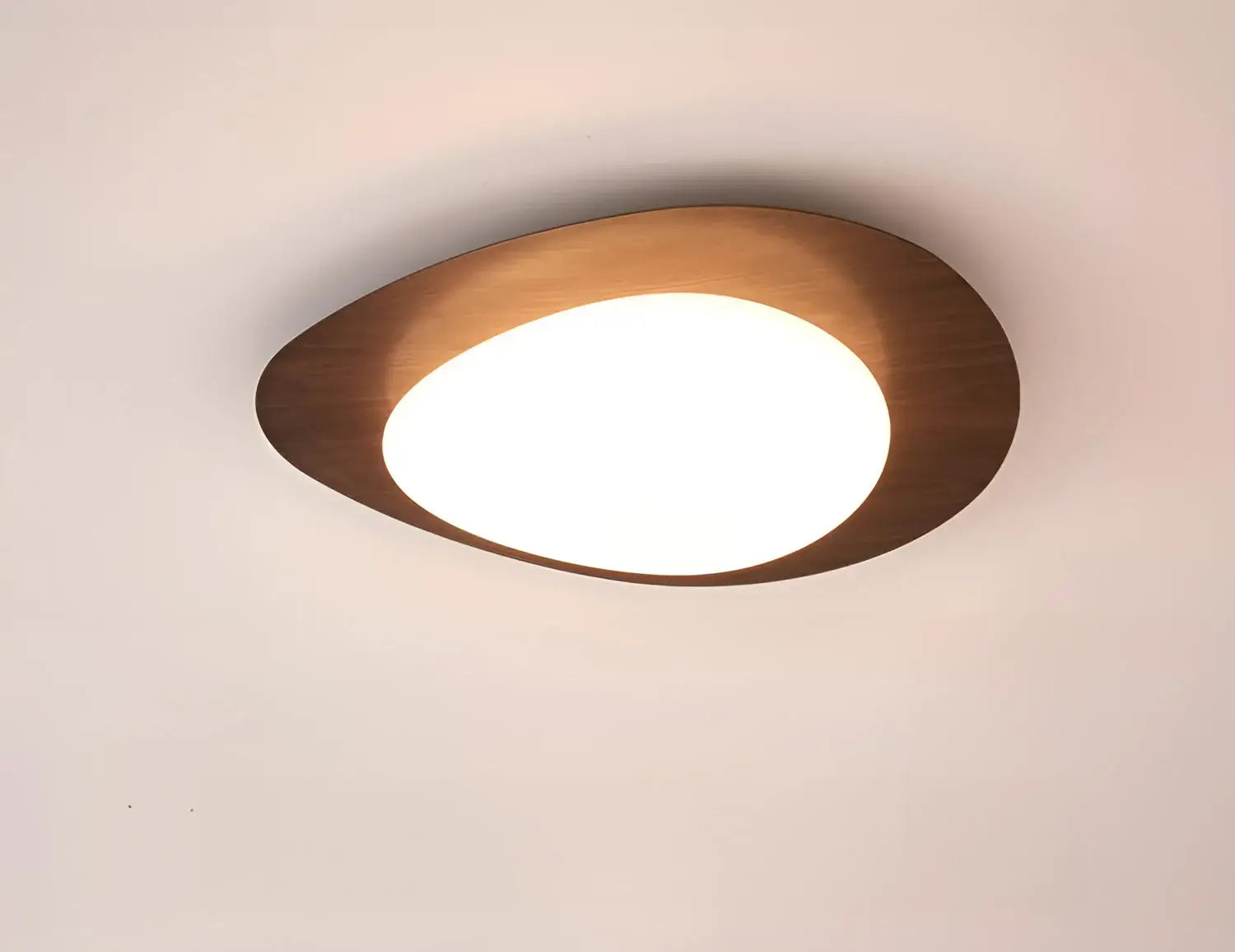 DecorBites™ Retro-Style Walnut Acrylic Ceiling Light