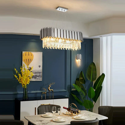 DecorBites™ Crystal LED Chandelier Suspension Lighting for Foyer