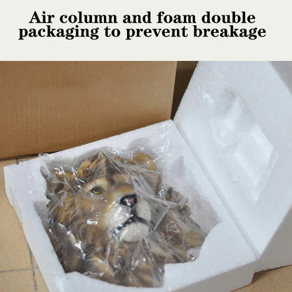 حامل حائط على شكل رأس حيوان من DecorBites™: حامل خطاف مزخرف من الراتنج على شكل تمثال للحياة البرية