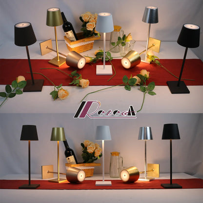 DecorBites™ 2023 مصباح طاولة أكريليك قابل لإعادة الشحن عبر USB من Plodina