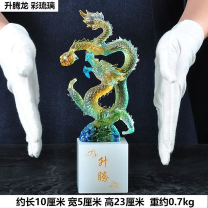 DecorBites™ Ascending Dragon Feng Shui Ornament for Wealth and Success
