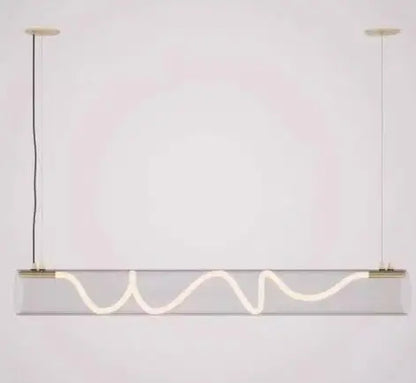 DecorBites™ Gold LED Chandelier: Nordic Minimalist Dimming Pendant Lights for Home Decor