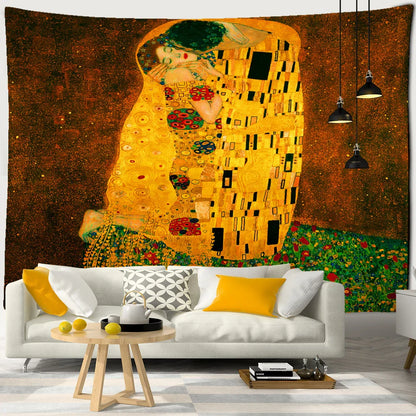 Decobites Modern Art Oil Painting Tapestry Wall Hanging for Bohemian Hippie Decor